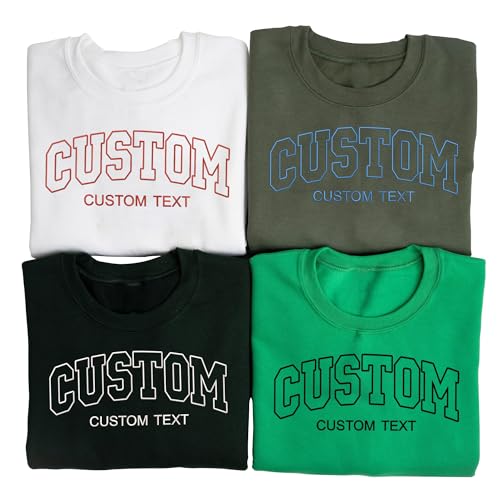 Custom Embroidered Sweatshirt Design Your Own, Customized Crewneck Sweatshirt, Personalized Hoodie For Women Men, Add Your Own Custom Text, Valentine Hoodie Gifts for Him Her, Mothers Day, Christmas B2