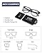 CGID CN81 Retro Anteojos Lente Claro Gafas Para Mujer y Hombre,Negro Brillante