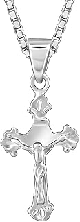 GIVA 925 Silver Striped Cross Pendant with Link Chain | Neckpiece for Men & Boys | With Certificate of Authenticity and 92... Price In India