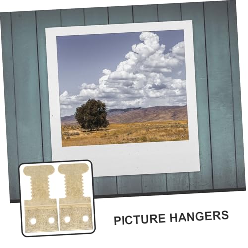 Image of Homoyoyo Metal Picture Hanging Hardware Set 25pcs Frame Hooks Rail Track Moving Round Design Hanging
