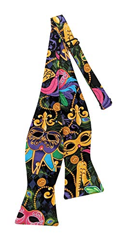 Holiday Bow Ties Mens Bow Tie Masquerade Mask and Fleur De Lis Self-tie, Men’s (Mens)