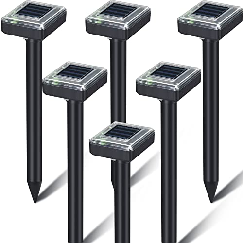 Solar Mole Repellent Ultrasonic Mole Repellent Solar Powered Outdoor Powered Sound Wave Deterrent for Lawn Garden for Snakes Mol