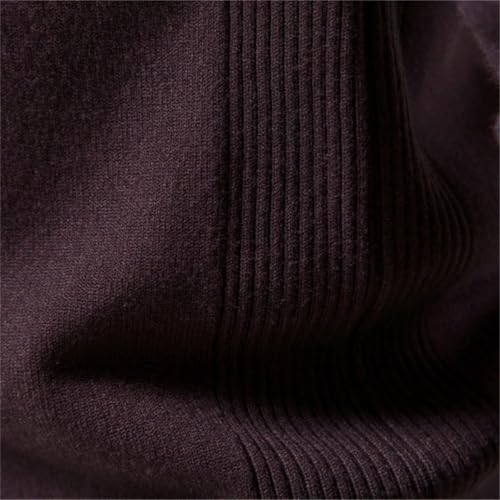 Soft Mid Neck Pullover Men Solid Color Warm Men's Sweater Pullover Knitted Sweater for Men4