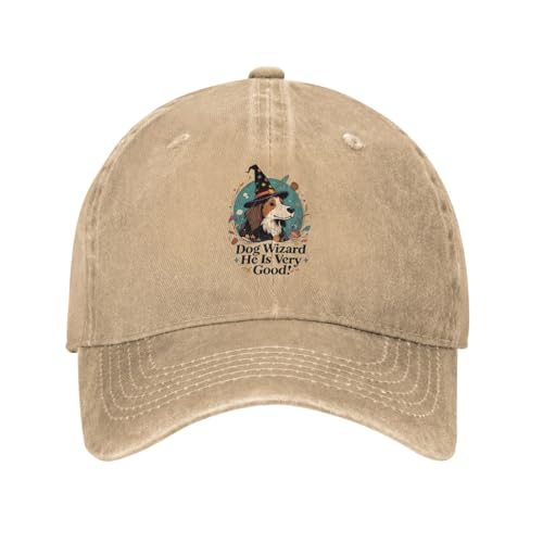 Bon&eacute; de beisebol cl&aacute;ssico Dog Wizard (8) - bon&eacute; unissex ajust&aacute;vel e elegante para homens e...