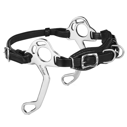 HILASON Western Horse Hackamore Bit in Stainless Steel with Leather Cover