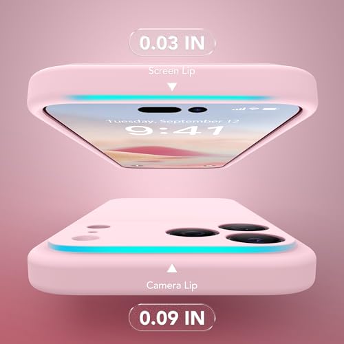 Image of Magnetic for iPhone 17 Pro Max Case, Compatible with MagSafe, [Full Camera Protection][Screen Protector] Silicone Shockproof Protective Phone Case for iPhone 17 Pro Max 6.9 inch, Chalk Pink