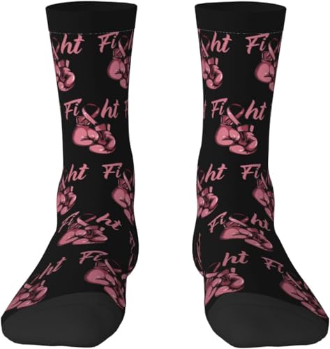 Fight for The Cure - Breast Cancer Adult Cotton Crew Socks Men Sock Casual Socks Women Sock