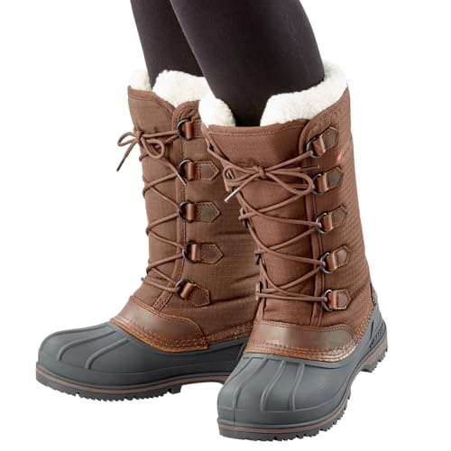 Baffin Women's OTTAWA Waterproof Insulated Tall-Height Lace-Up Snow Boots, Leather & Nylon Upper, Flexible Polar Rubber Base 6