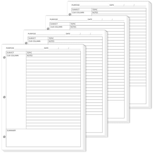Papier à 3 trous Cornell pour bloc-notes gisgfim 21,6x27,9 cm 80g/m² de 200 feuilles