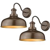 redeast Farmhouse Gooseneck Barn Lights, Industrial Outdoor Wall Sconces, Exterior Wall Mount Lights