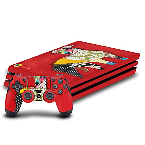 Skin Vinyle PS4 Pro Levrette Mix Art Couverture Autocollante sur Mesure Haute Précision