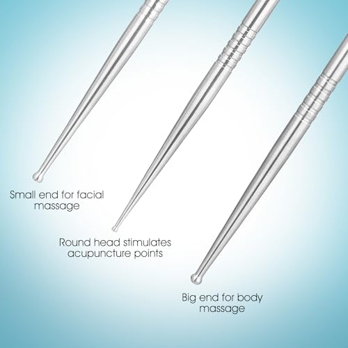 3 stuks gereedschap voor gezichtsreflexologie, acupressuur pen, triggerpunt, massagegereedschap, acupunctuur, gezicht, vinger, massagegereedschap, drukspier voor voeten, benen, nek, rug - Afbeelding 4