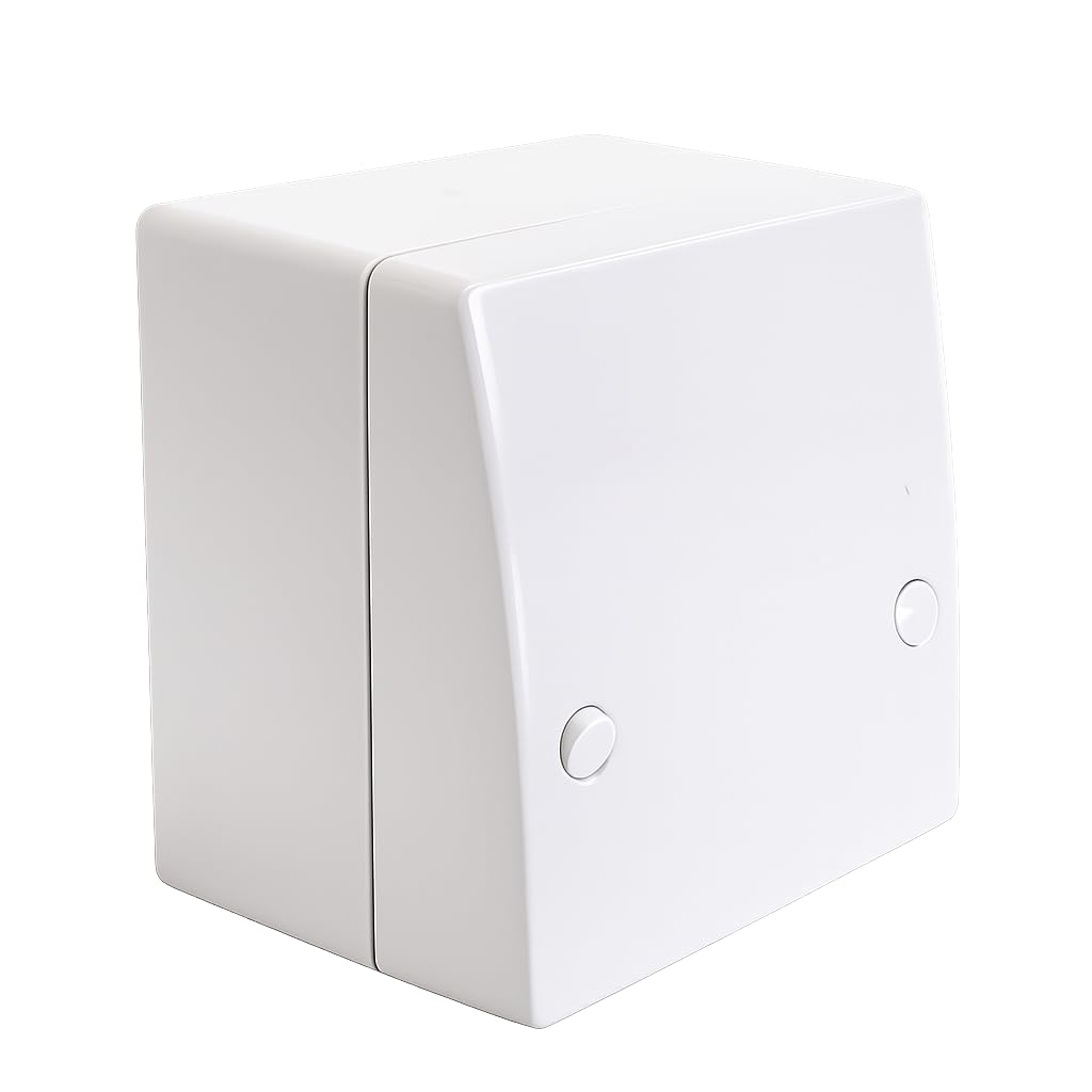 COOKER OUTLET 45 Amp With A 35mm 1 Gang Pattress box White Stylish Curved
