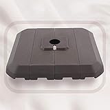 wikiwiki 4-Piece Offset Hanging Umbrella Weighted Base Cantilever Patio Umbrella Weights Plate Set, Water & Sand Filled HDPE Weight Base,for M Series Umbrellas ONLY (340 Lbs, Dark Brown)