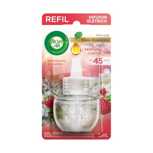 Bom Ar Difusor Elétrico Framboesa e Jasmim Refil 16ml