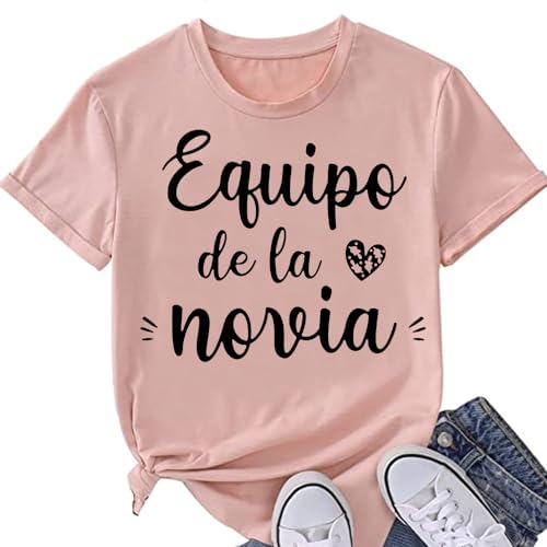 Camiseta De La Mariee Team Bride para Mujer, Top De Dama De Honor, Camisetas De Despedida De Soltera, Camisetas De Manga Corta, Tops del Equipo De La Mariee 033