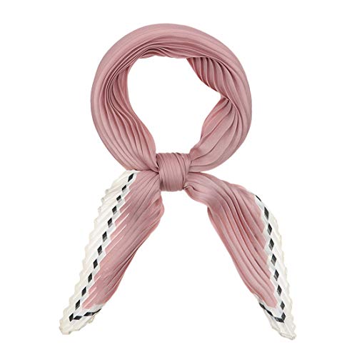 Image of sourcing map Women Solid Color Rhombus Pleated Scarf