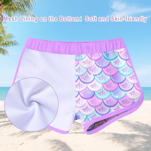 Image of Vogseek Girls Rash Guard Two Pieces Swimsuit Long Sleeve Bathing Suit for 3-10 Years