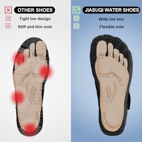 JIASUQI Water Shoes for Women Mens Barefoot Swim Beach Shoes Quick Dry Water Sandals Sneakers for Adults4