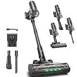 OXVAC Cordless Vacuum Cleaner 600W/58000Pa, 65-Minute Run Time Cordless Stick Vacuum with Self-Cleaning Filtration System, Freestanding, Tangle-Free, Suitable for Carpets/Floors/Pet Hair