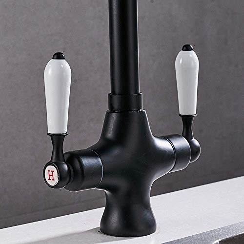 Mitigeur Robinet Eau Chaude et Froide Lavabo Comptoir Monotrou - 5