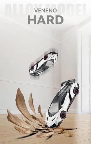 Image of Diecast Car for Lambo Veneno Model Car 1 /24 Scale Sports Toy Vehicle Door Can be Opened Toy Car Front Wheel Steerable (red)