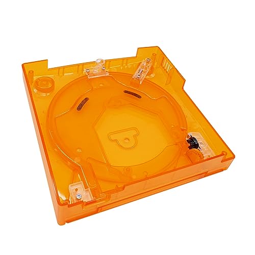 Image of Hzxkqmil Replacement Shell for SEGA Dreamcast DC Retro Video Game Console, Translucent Plastic Housing Case Accessories for Dreamcast DC, Transparent Orange