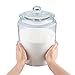 Restaurantware Glass Storage Containers - 1 Count 6 Liter Airtight Kitchen Canisters - Pantry Jars With Lids For Food - Clear Crystal Glass