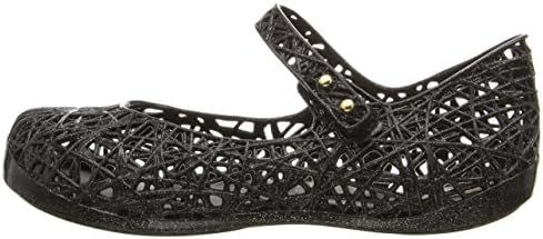 mini melissa Girl's Mini Campana Zig ZAG VI Mary Jane, Black Glitter, 7 M US Toddler | Image 7