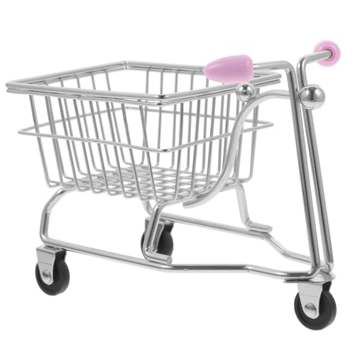 STOBAZA Miniature Supermarket Cart for Beauty Sponge Desk Accessory Makeup Sponge Container Random