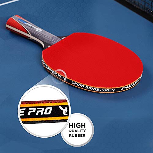 Ping Pong Paddle Set With Killer Spin + Case For Free - Professional Table Tennis Racket For Beginner And Advanced Players - Improve Your Ping Pong Skills With Jt Ping Pong Paddle Set (Red) #TOP3