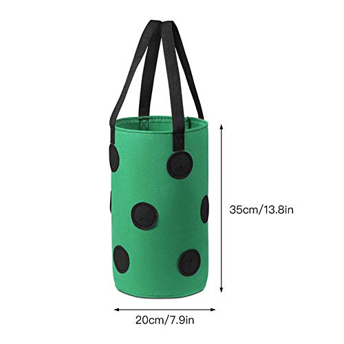 Sb Goods Garden Hanging Tomato Strawberry Planting Grow Bag, 3 Pcs Multi-Color Upside Down Vegetable Planter With 12 Grow Holes & Handle #TOP1