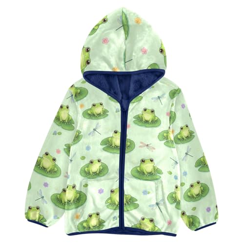 CHIFIGNO Cute Green Frogs Lily Toddler Snow Jacket Soft Snow Jacket for Toddler Boys 3T