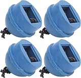 CYSFETENA Billiards Chocolate Powder, Cue Chalk Holder Pocket Cue Chalk Pocket 4pcs Pocket Billiard Pool Chalk Holders with Cord Accessory (Blue)