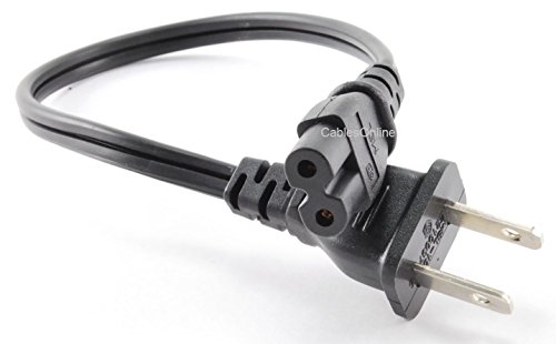 CablesOnline, 2-Pack 1ft 2-Prong Figure-8 Replacement Non-Polarized Computer Power Cord Cable, PC-10701-2 - Thumbnail 3