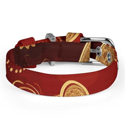 Collier chien Coeurs de Saint-Valentin réglable en taille S M avec boucle métal