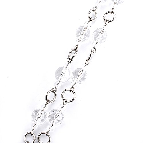 Luxianda Lanyards For Id Badges, Fashionable Transparent Beaded Stainless Steel Necklace, Key Chain Name Badge Holder, Detachable Neck Lanyard For Teachers, Doctors, Nurses, Employee, Women #TOP1