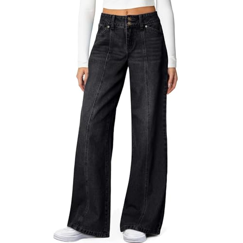 Baggy Jeans Women High Waist Baggy Wide Leg Stretchy Denim Pants