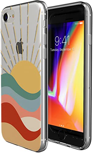 Casely Iphone Se (2020 & 2022), 8, 7, 6/6S Case | Here Comes The Sun | Cute Colorblock Sunset Case #TOP6