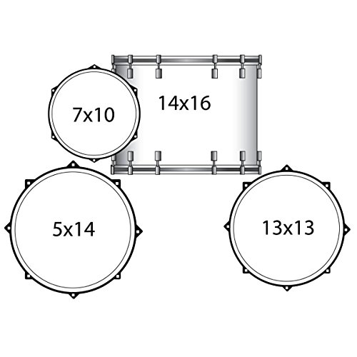 Ludwig Lc2791 Breakbeats By Questlove 4-Piece Drum Set Shell Pack, Black Sparkle #TOP2