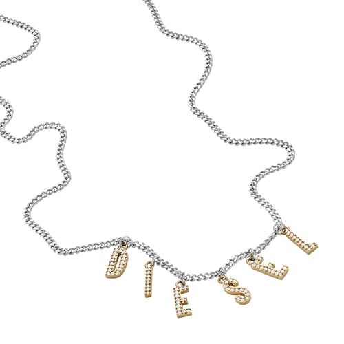 ディーゼルステンレススチールペンダントネックレス 男性用, One Size, ステンレス鋼, 宝石なし