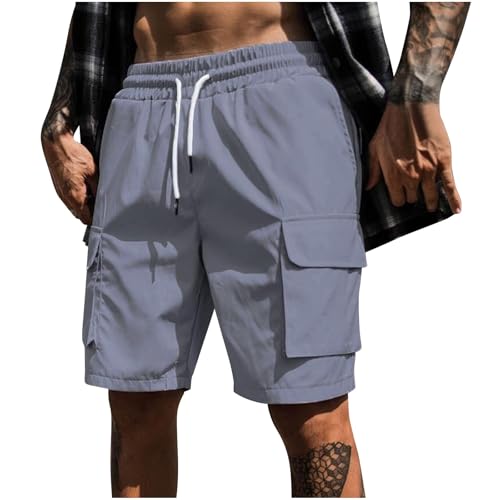 Pantalones Cortos Hombre Trabajo Moda Pantalones de Trekking Casual Pantalones Corta Suelto Pants Jogging Shorts Verano Chandal Hombre Deportes al Aire Libre Talla Grande Multibolsillos 2025