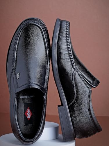 Image of Lee Cooper LC2130B2R Men's Lightweight Leather Shoes | Comfortable, Stylish Slip-On Formal Footwear for Office, Business