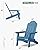 MXIMU Folding Adirondack Chair for Outdoor: Easy to Assemble and Comfortable Adirondack Chairs Set of 2 - All Weather Composite Plastic Chair for Outside Fire Pit Patio Lawn Garden Backyard Use(Navy)