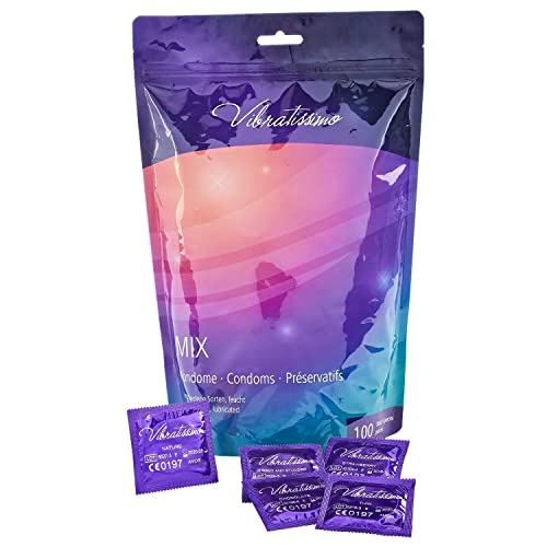 Paquet de 100 préservatifs VIBRATISSIMO « Mix » extra lubrifiés pour des sensations pures et naturelles Cover