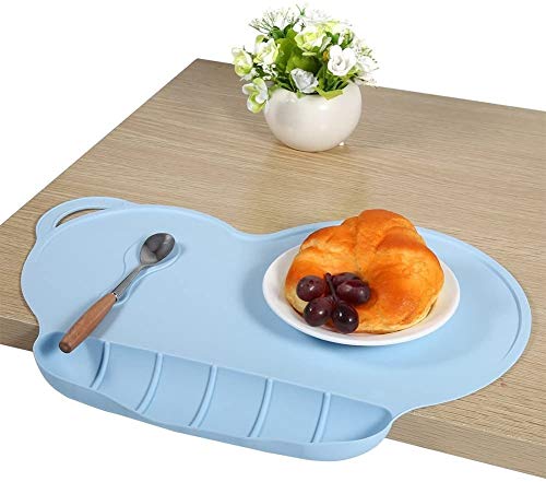 BETOY Set de Table Enfant en Silicone étanche Portables, Antidérapants, Faciles à Nettoyer et Réutilisables