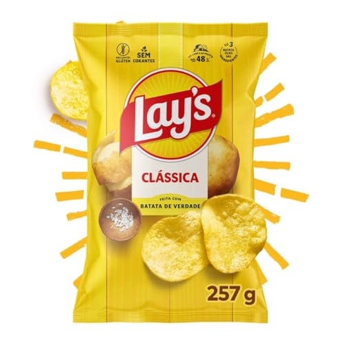 Batata Frita Lisa Clássica Lay's Pacote 257g Batata Frita Lisa Clássica Lay's Pacote 257g