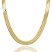 Mens Gold Tone 30" 11mm Herringbone Chain Necklace