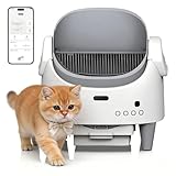Self-Cleaning Litter Box for Multi Cats, Extra Large Automatic Litter Box with Open-Top Design, Smart App Remote Control, Adjustable Entry Height, Advanced Odor Control & 15-Layer Safety Guard