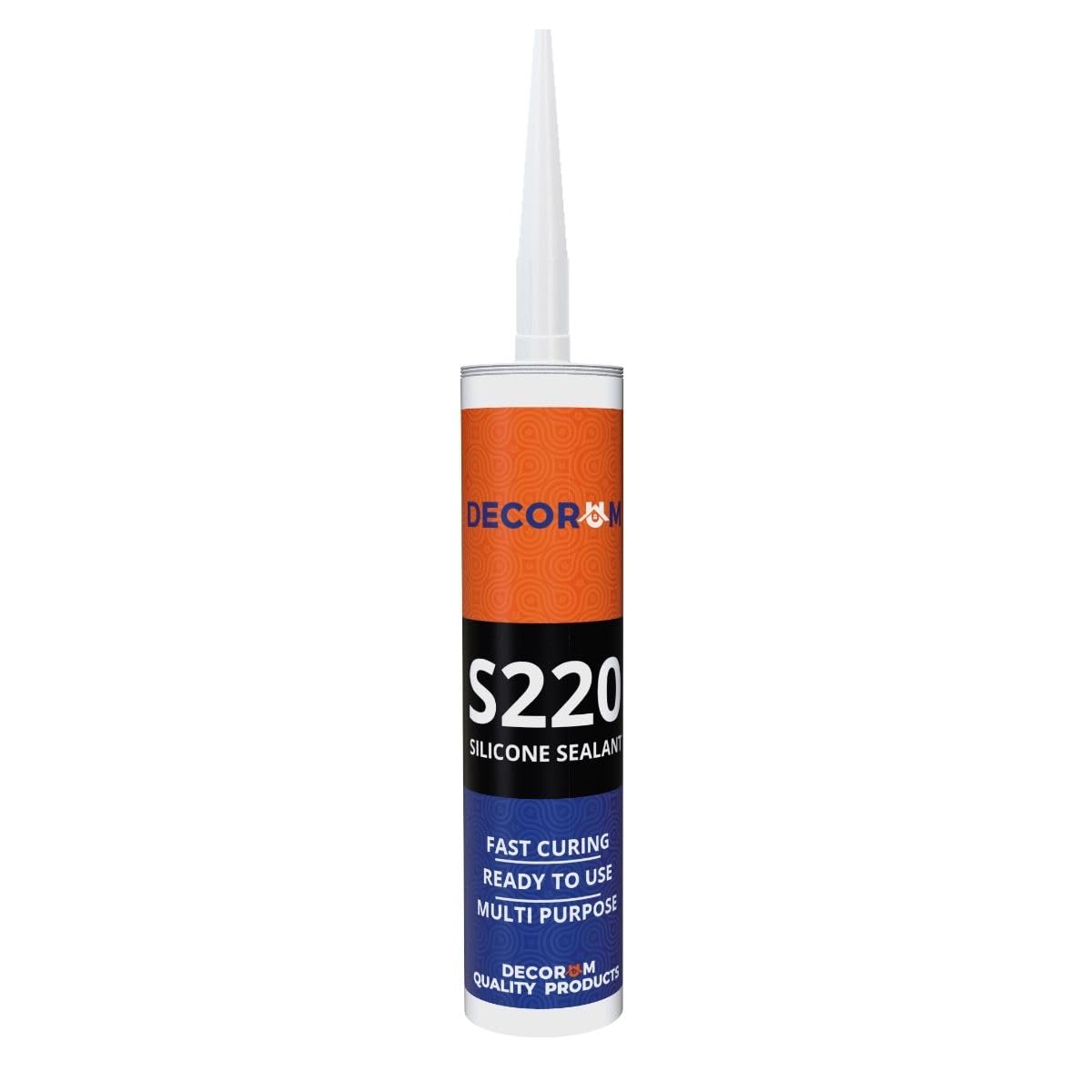 Decorum S220 Silicone Sealant - Universal, Multipurpose Silicone Sealant For Glazing And Weatherproofing Applications, Acetoxy Cure, Interior And Exterior. (White)
